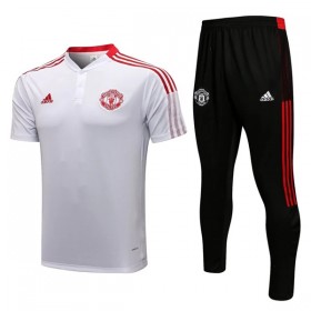 Manchester United Trainings Polo 2022-23 Witte